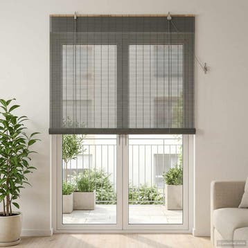 vidaXL Rolgordijn Grijs 140 x 220 cm Bamboe, Verzenden, Nieuw, Grijs