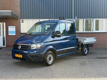 Volkswagen Crafter 35 2.0 TDI Pickup / DC / HIAB Kraan / Tre, Gebruikt, Euro 6, Lederen bekleding, Leder