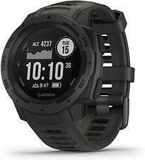 Garmin Instinct 45 mm zwart met een zwarte siliconen, Verzenden, Gebruikt