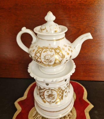 Vieux Paris, Porcelaine de Paris - Theeketel - Porselein -, Antiek en Kunst