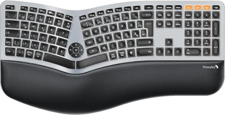 Split toetsenbord | Bluetooth USB | 36% Korting NU, Computers en Software, Toetsenborden, Multimediatoetsen, Draadloos, Azerty