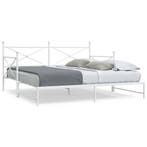 vidaXL Slaapbank met onderschuifbed zonder matras 100x190 cm, 100 cm, Eenpersoons, Verzenden, Wit