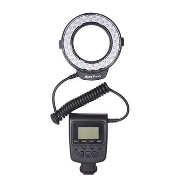 HD-130 Macro LED Ring Flitser LCD-Scherm 3000-15000K (Nieuw), Verzenden, Nieuw