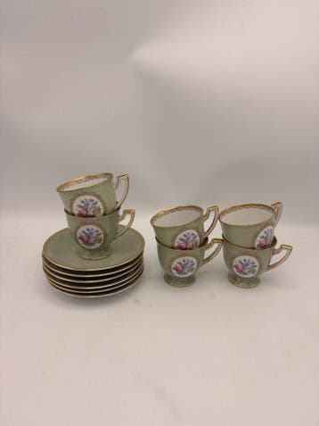 Royal Tettau - Koffieservies voor 6 (15) - Porselein, Antiek en Kunst