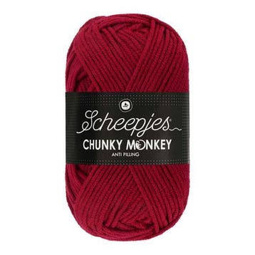 SCHEEPJES CHUNKY MONKEY  100G - 1123 GARNET, Verzenden, Nieuw