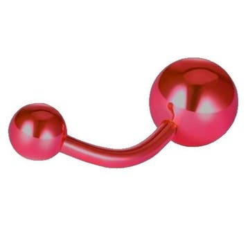 Fako Bijoux - Navelpiercing - Titanium - Rood, Verzenden, Nieuw