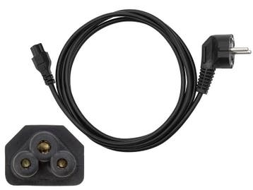Netsnoer Mickey Haaks 1,5 Meter - IEC C5, Ophalen of Verzenden, Nieuw