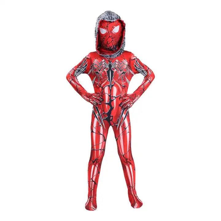 Halloween Spider-Man met hoodie - 128-134 (7-8 Jaar - Verkle, Kinderen en Baby's, Carnavalskleding en Verkleedspullen, Nieuw, Ophalen of Verzenden