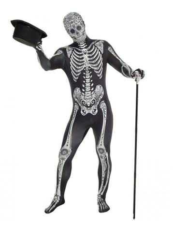 Morphsuit Day Of The Dead Skelet, Ophalen of Verzenden, Nieuw