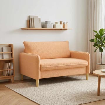 vidaXL XXL fauteuil Beige Bouclé, Huis en Inrichting, Verzenden, Nieuw