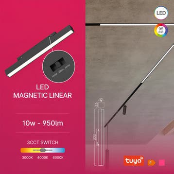 48V Magnetische Lineaire LED Railverlichting -, Huis en Inrichting, Lampen | Spots, Ophalen of Verzenden, Nieuw, Plafondspot of Wandspot