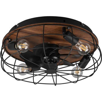 LED Plafondlamp met Ventilator - Plafondventilator - Trion, Ophalen of Verzenden, Nieuw, Metaal