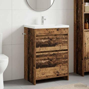 vidaXL Badkamer Onder Wasbak Kast Oud hout 56 x 37,5 x 81 cm, Verzenden, Nieuw
