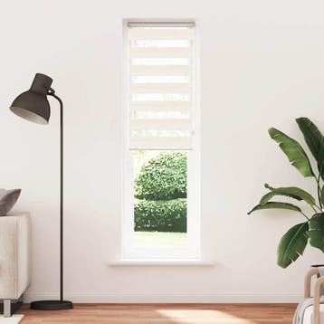 vidaXL Zebra rolgordijn 55x200 cm stofbreedte 50,9 cm, Verzenden, Nieuw, Beige