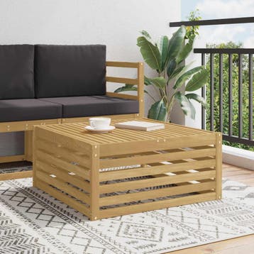 vidaXL Buiten Tafel Massief Acaciahout Wit 79 x 79 x 37 cm, Verzenden, Nieuw