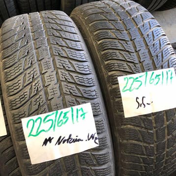 2 x Nokian WR 225-65-17 Winterbanden 5,5mm, Gebruikt, 17 inch, Band(en), Personenwagen
