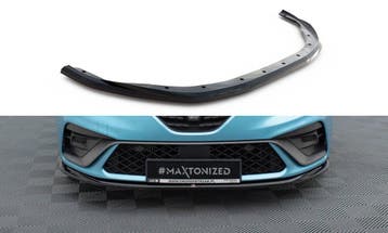 Voorspoiler V.2 Renault Clio RS Line Mk5 Maxton Glans Zwart, Ophalen of Verzenden, Nieuw