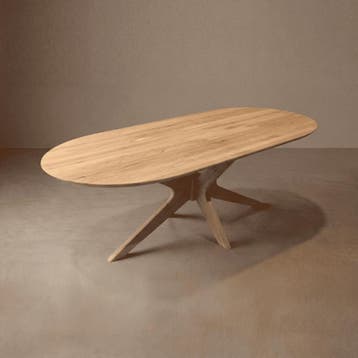 Eettafel Trapani Plat ovaal naturel 220x100cm, 100 tot 150 cm, Verzenden, Eikenhout, Vijf personen of meer