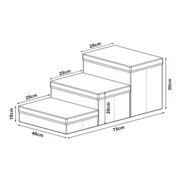 Hondentrap Vojens loopplank 75x40x30 cm grijs [en.casa], Verzenden, Nieuw