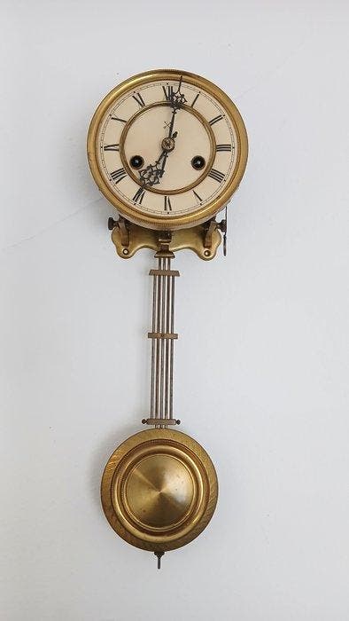 Regulateur - Pfeilkreuz - Antiek Messing - 1900-1910 - los, Antiek en Kunst, Antiek | Klokken