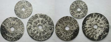 Lot von 3 Brotmarken ohne Jahr Muenster Stadt Muenster i/w, Verzenden