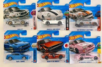 Hot Wheels 1:64 - Modelauto (6) - Mazda RX-3, Porsche 911, Nieuw