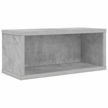 vidaXL CD Opslag Rek Betongrijs 40 x 17 x 17 cm Bewerkt hout, Verzenden, Nieuw