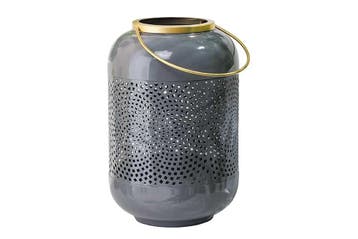 Decoratieve lantaarn CANDLELIGHT 30cm grijs metaal, Ophalen of Verzenden, Nieuw