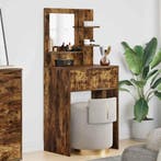 vidaXL Slaapkamer Kaptafels met lade Gerookt eiken 80 x 39,6, Huis en Inrichting, Tafels | Kaptafels, Verzenden, Nieuw