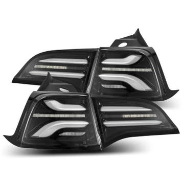 AlphaRex 17-22 Tesla Model 3 PRO-Series LED Tail Lights Jet, Ophalen of Verzenden, Nieuw
