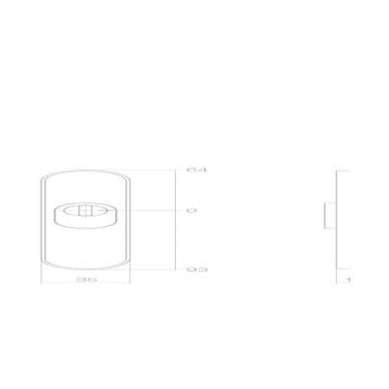 Intersteel Veiligheidsbeslag SKG3 smal ovaal rozet/kruk, Verzenden, Nieuw