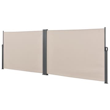 Dubbele oprolbare windscherm 1,8x6 m zandkleurig, Verzenden, Nieuw