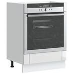 vidaXL Ovenkast Lucca bewerkt hout hoogglans wit, Verzenden, Nieuw, Wit