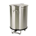 HCB Prullenbak - 50 liter - voetbediening - RVS, Verzenden, Nieuw in verpakking, Overige typen