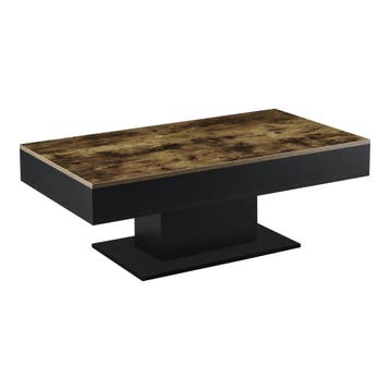 Salontafel Lünen met opbergruimte 110x60x40 cm zwart en hout, Verzenden, Nieuw