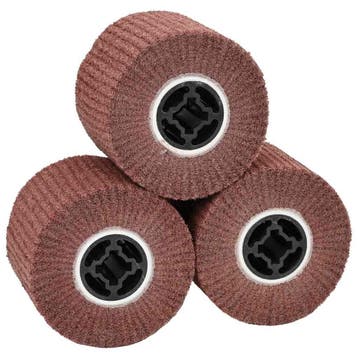 vidaXL Schuurrollen 3 st Bruin 12 x 12 x 10 cm Synthetische, Doe-het-zelf en Verbouw, Gereedschap | Handgereedschap, Verzenden