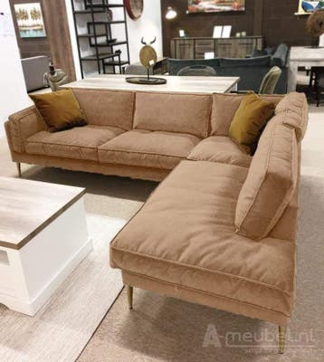 Hoekbank Alverna - hoekbanken - Beige, Nieuw, 150 cm of meer, Stof, 200 tot 250 cm