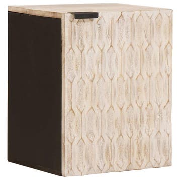 vidaXL Badkamer Hangkast Wit 38 x 33 x 48 cm Massief Mango, Verzenden, Nieuw