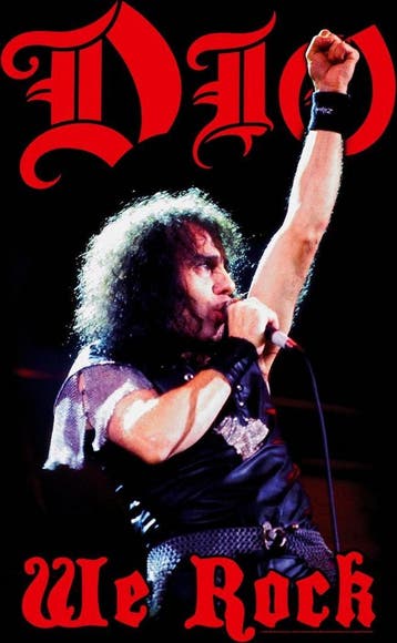 Dio - We Rock - Textielposter officiële merchandise, Ophalen of Verzenden, Nieuw, Poster, Artwork of Schilderij
