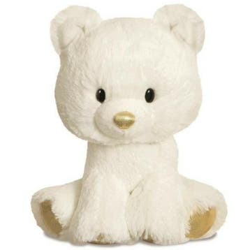 IJsbeer knuffel - pluche - wit - 20 cm - pooldieren, Verzenden, Nieuw