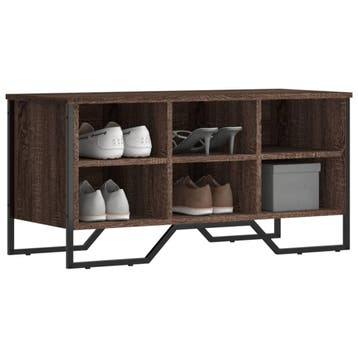 vidaXL Schoenenkast 90x38x45,5 cm bewerkt hout bruin, Verzenden, Nieuw