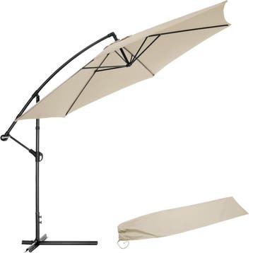 Parasol zweefparasol Ciccio Ø 350cm met beschermhoes - beige, Verzenden, Nieuw