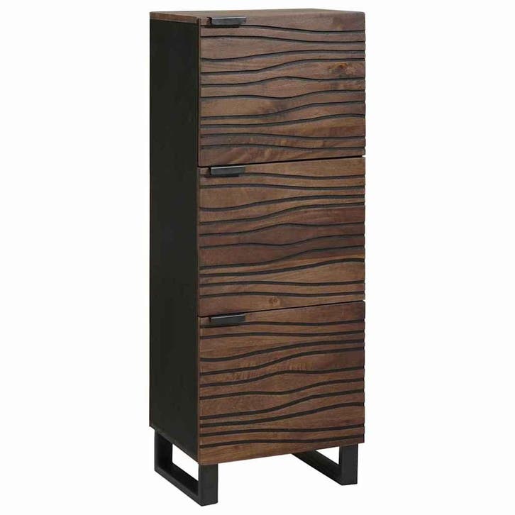 vidaXL Highboard Bruin 40 x 33 x 110 cm massief mangohout, Huis en Inrichting, Kasten | Buffetkasten, Nieuw, Minder dan 50 cm