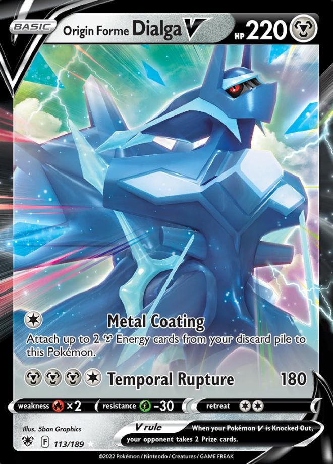 Origin Forme Dialga V 113/189 Astral Radiance, Hobby en Vrije tijd, Verzamelkaartspellen | Pokémon, Losse kaart, Nieuw, Foil, Ophalen of Verzenden