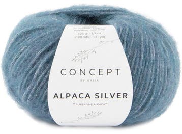 Katia Concept Alpaca Silver - 277 Denimblauw - Glansgaren, Ophalen of Verzenden, Nieuw
