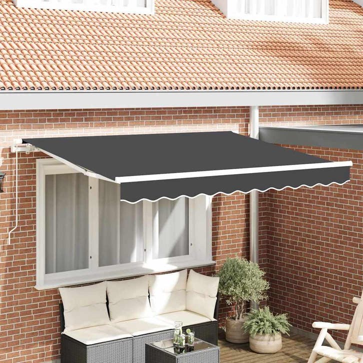 vidaXL Inklapbaar Zonnescherm Antraciet 250 x 200 cm Stof, Tuin en Terras, Zonneschermen, Nieuw, Verzenden