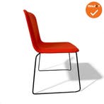 Lensvelt vergaderstoel - rode stoffering (Vergaderstoelen), Vergader- of Presentatieruimte, Ophalen of Verzenden, Gebruikt, Stoel