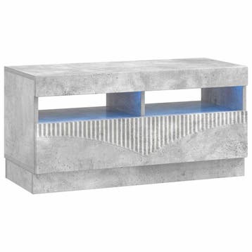 vidaXL LED tv-meubel Betongrijs Bewerkt hout, Minder dan 50 cm, Verzenden, Nieuw, Minder dan 100 cm