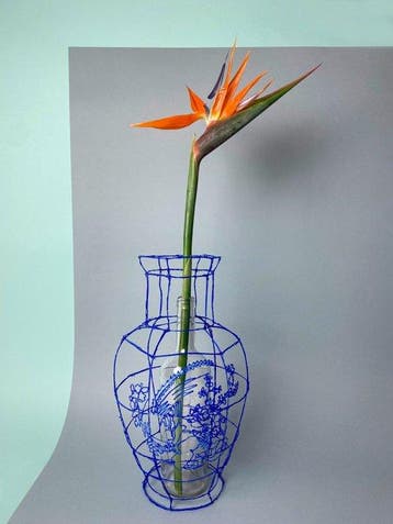 Iris Lucia Design - Iris Lucia - Vaas - 3D DRAW VASE BLUE -
