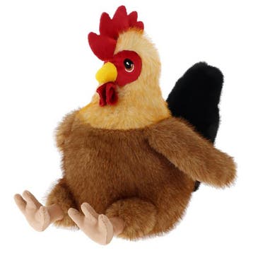 Keel Toys kip/haan knuffel - pluche - bruin - zittend - 20, Verzenden, Nieuw